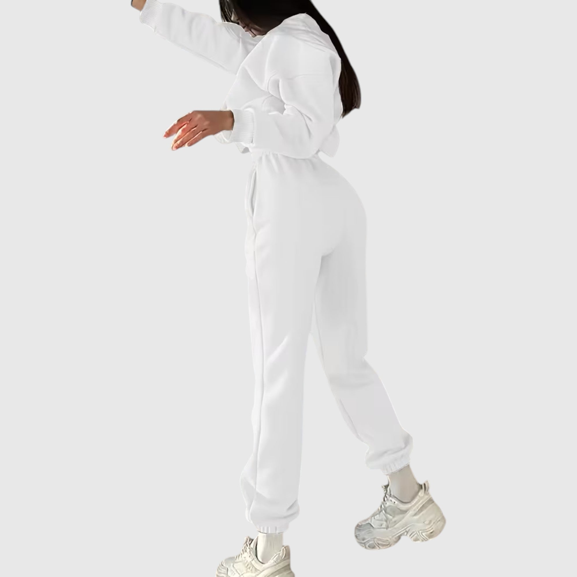 Hazel | Women's Loose Fit Embroidered Tracksuit Two-Piece Lounge Set