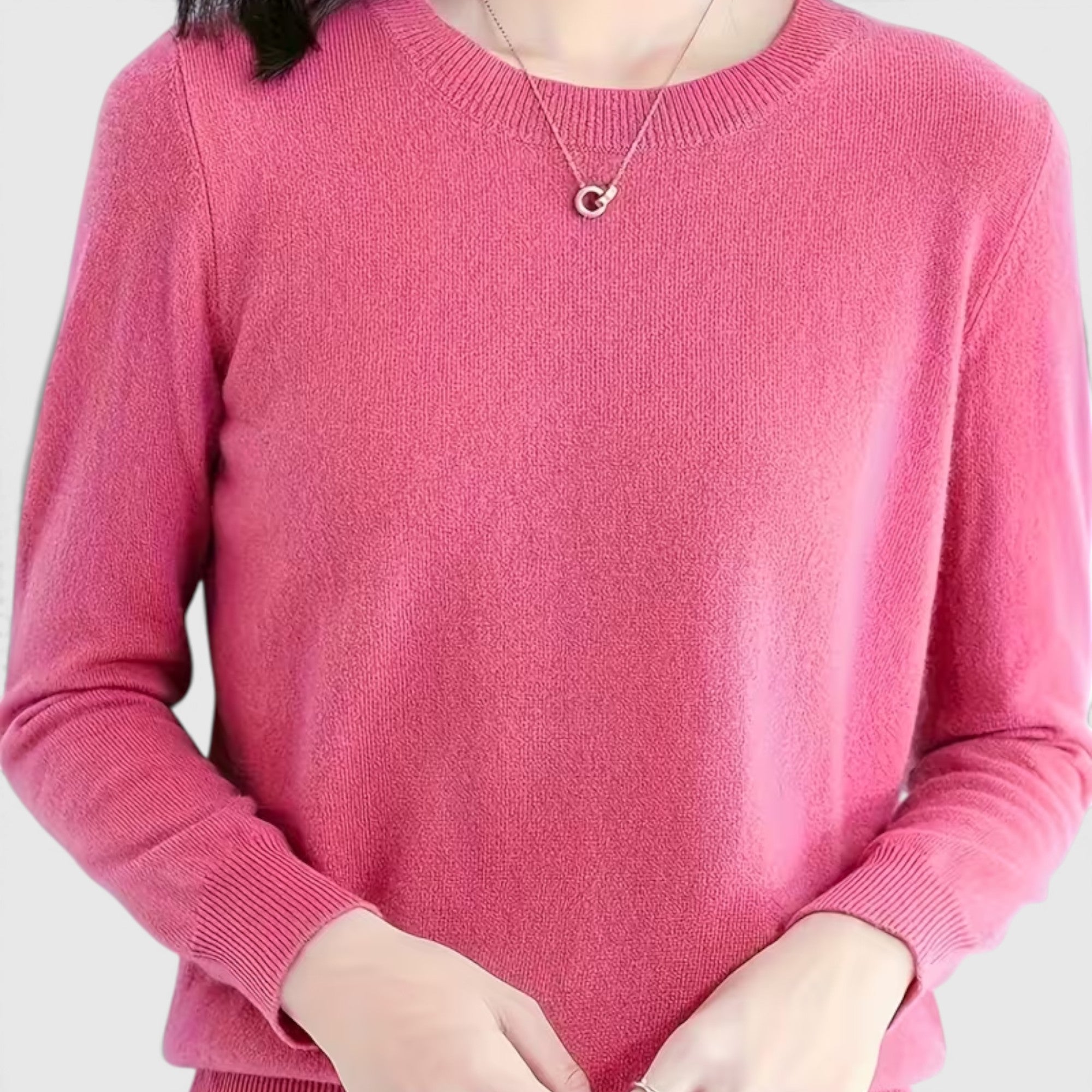 Juno | Women's Crewneck Sweater – Casual Loose Fit Everyday Knit Top