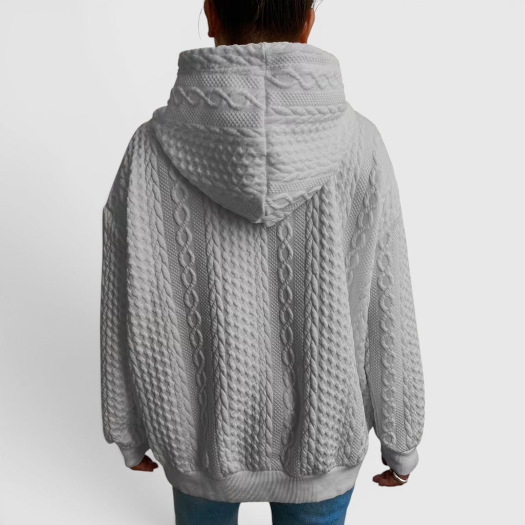 Ellmont London | Women's Plus Size Long Sleeve Hoodie Relaxed Fit Sweatshirt