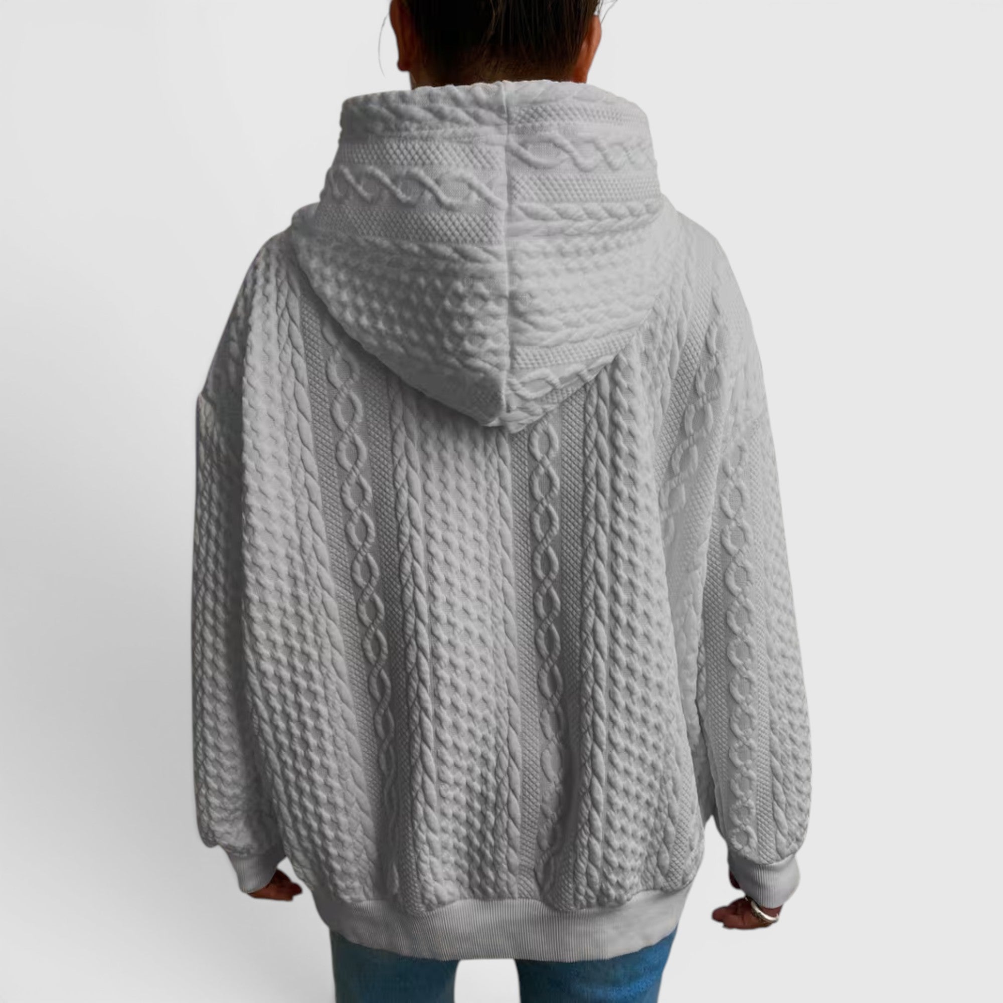 Ellmont London | Women's Plus Size Long Sleeve Hoodie Relaxed Fit Sweatshirt