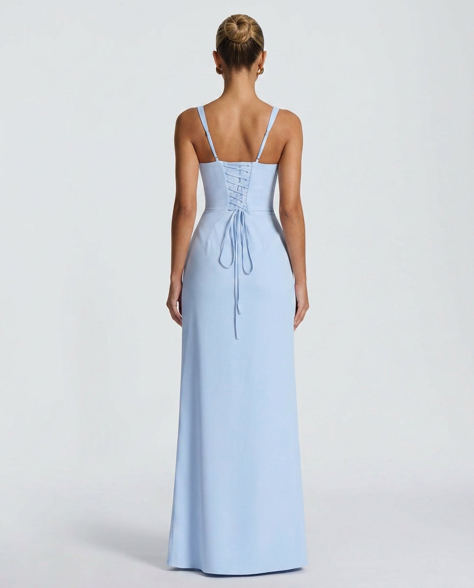 Women's Strapless Tiered Maxi Dress