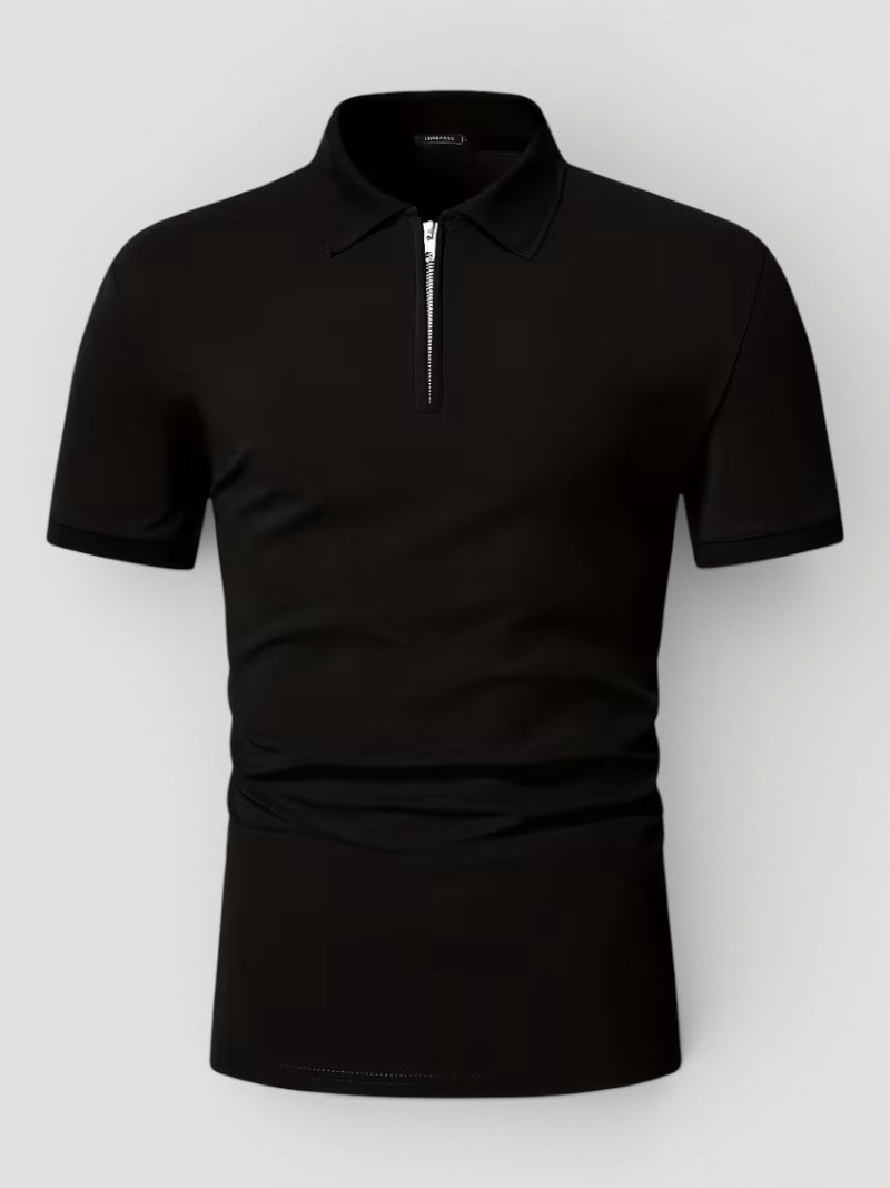 Ellmont London | Men’s Lightweight Zip Polo Shirt Everyday Style
