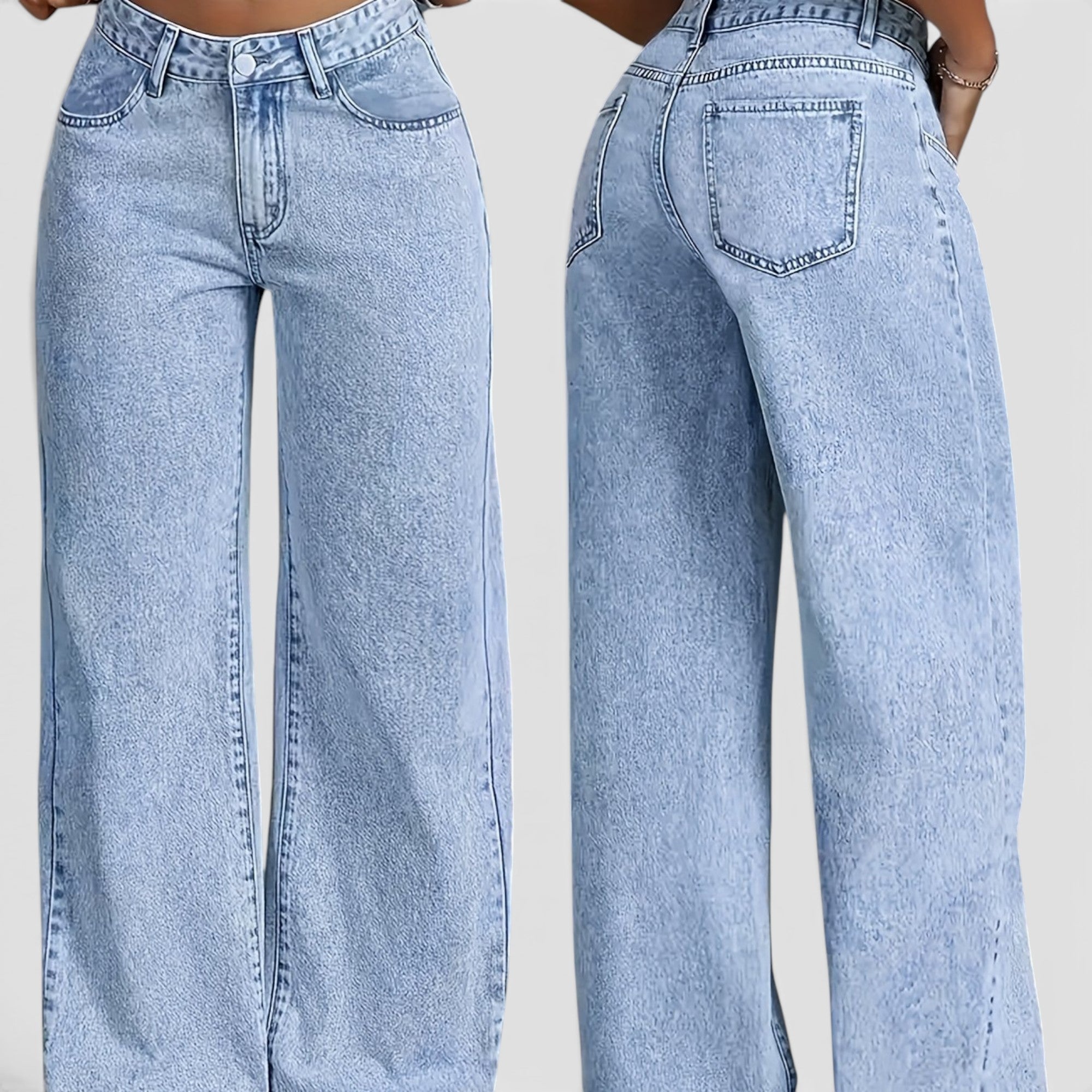 Ellmont London | Women's Oversized High Waist Jeans for Work & Travel