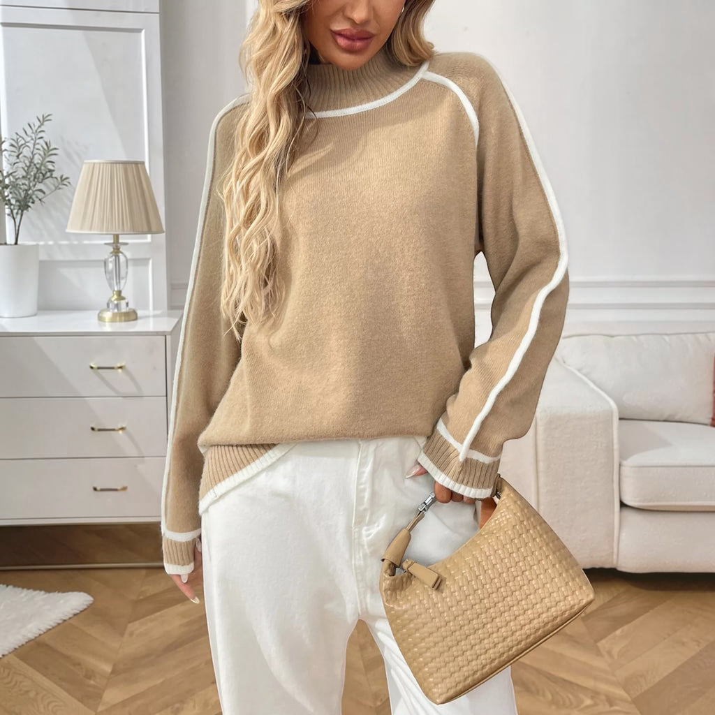 Ellmont London | Women's Soft Knit Turtleneck Pullover Sweater Everyday Wear