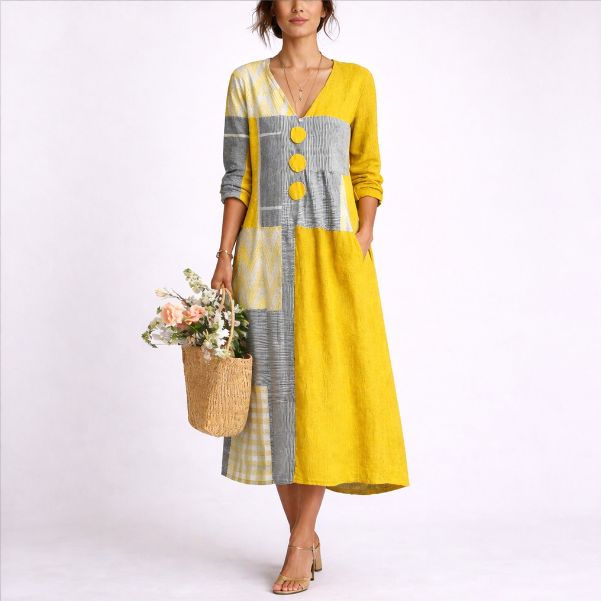 Hannah | Effortless Summer Midi Dress - S