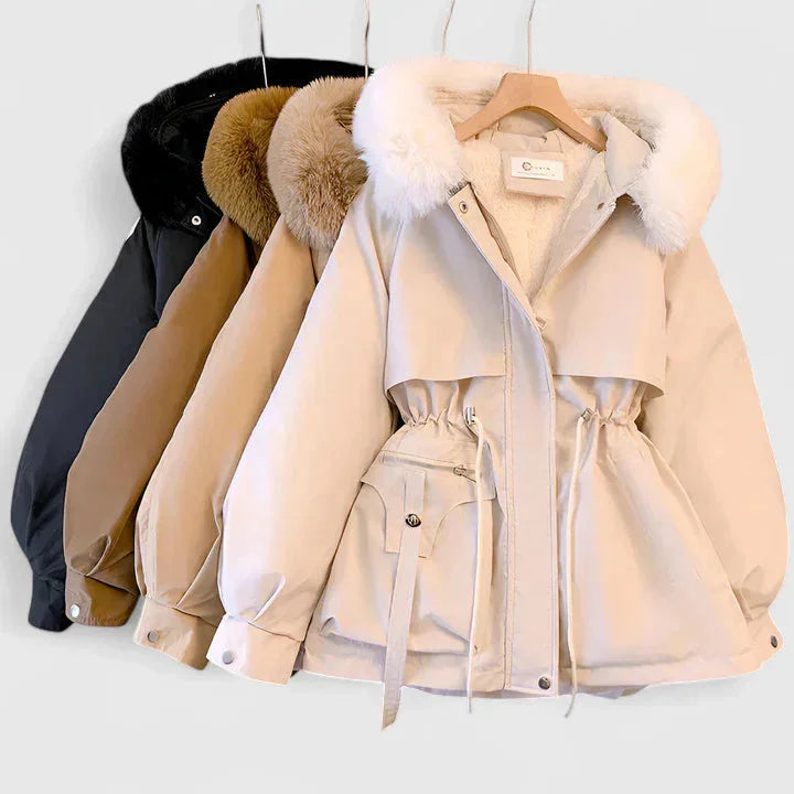 Women's Faux Fur Hood Parka Coat