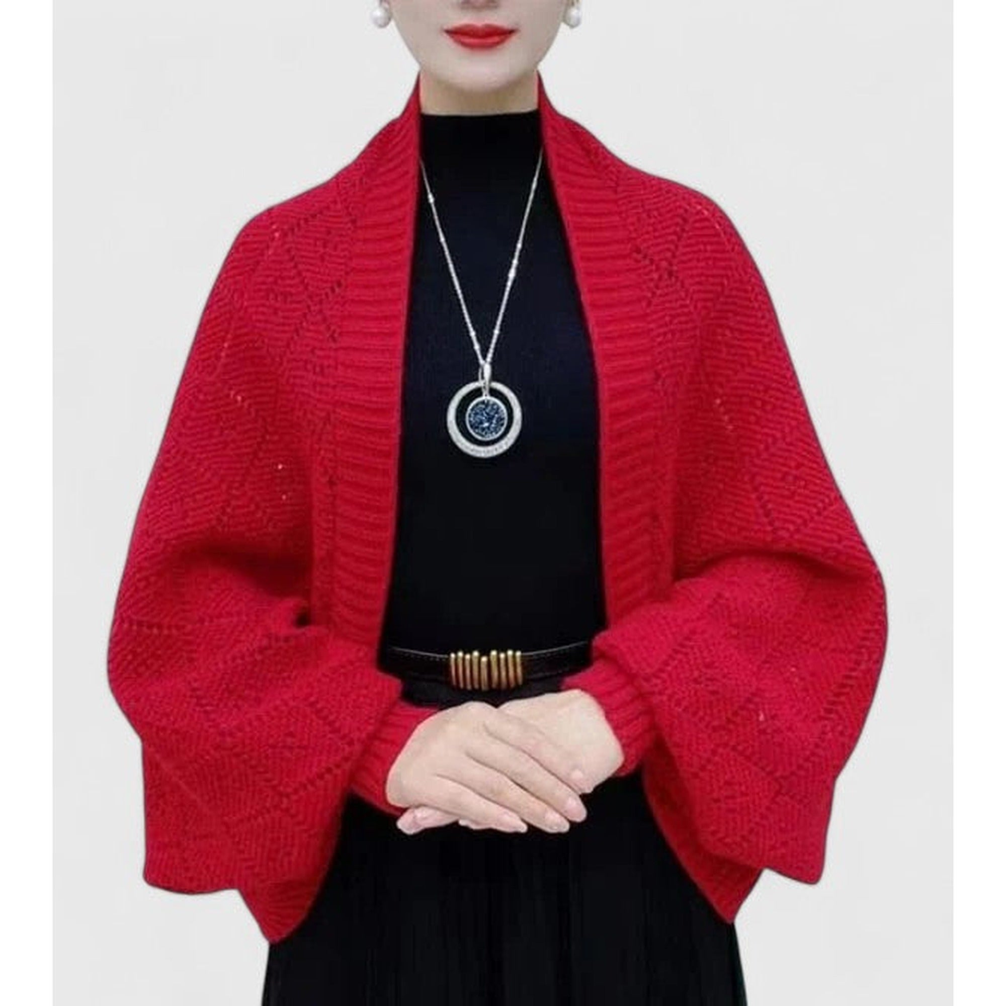 Ophelia | Elegant Cardigan - Red