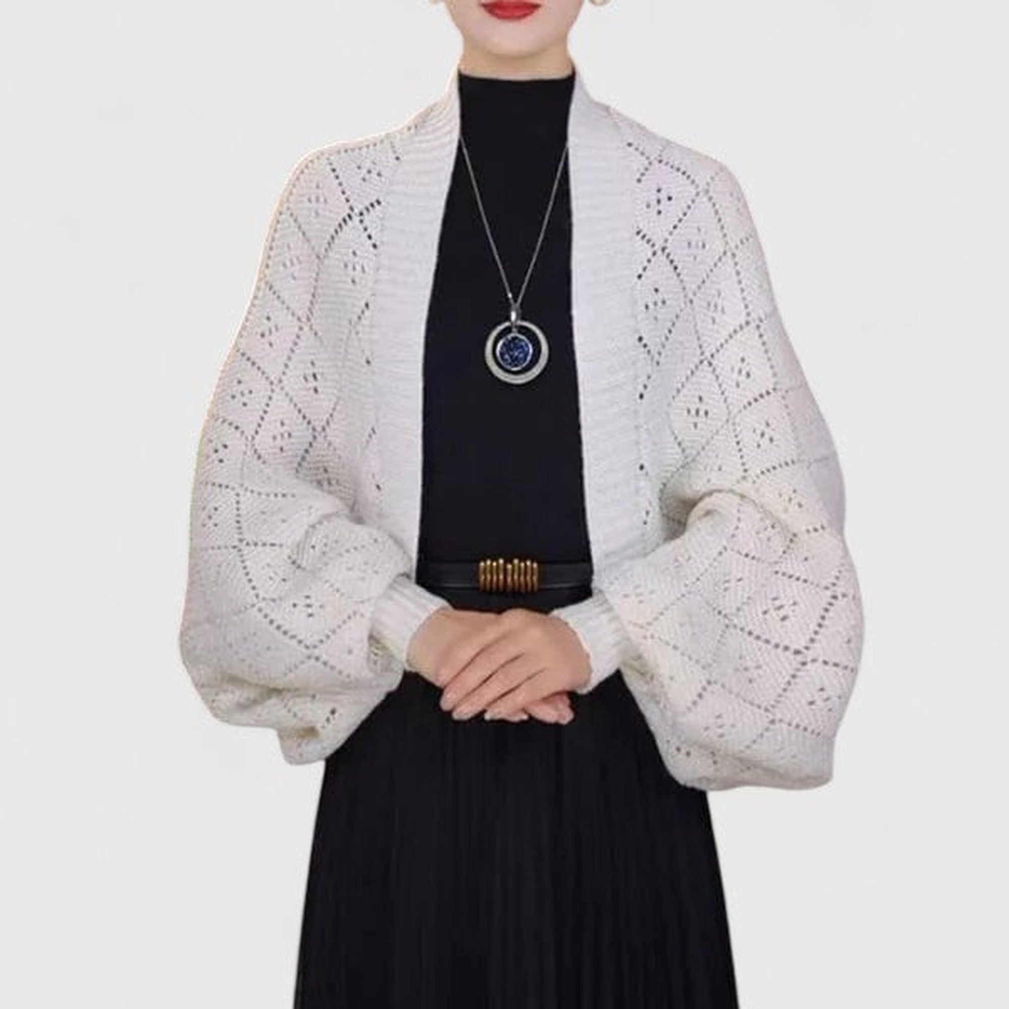 Ophelia | Elegant Cardigan - White