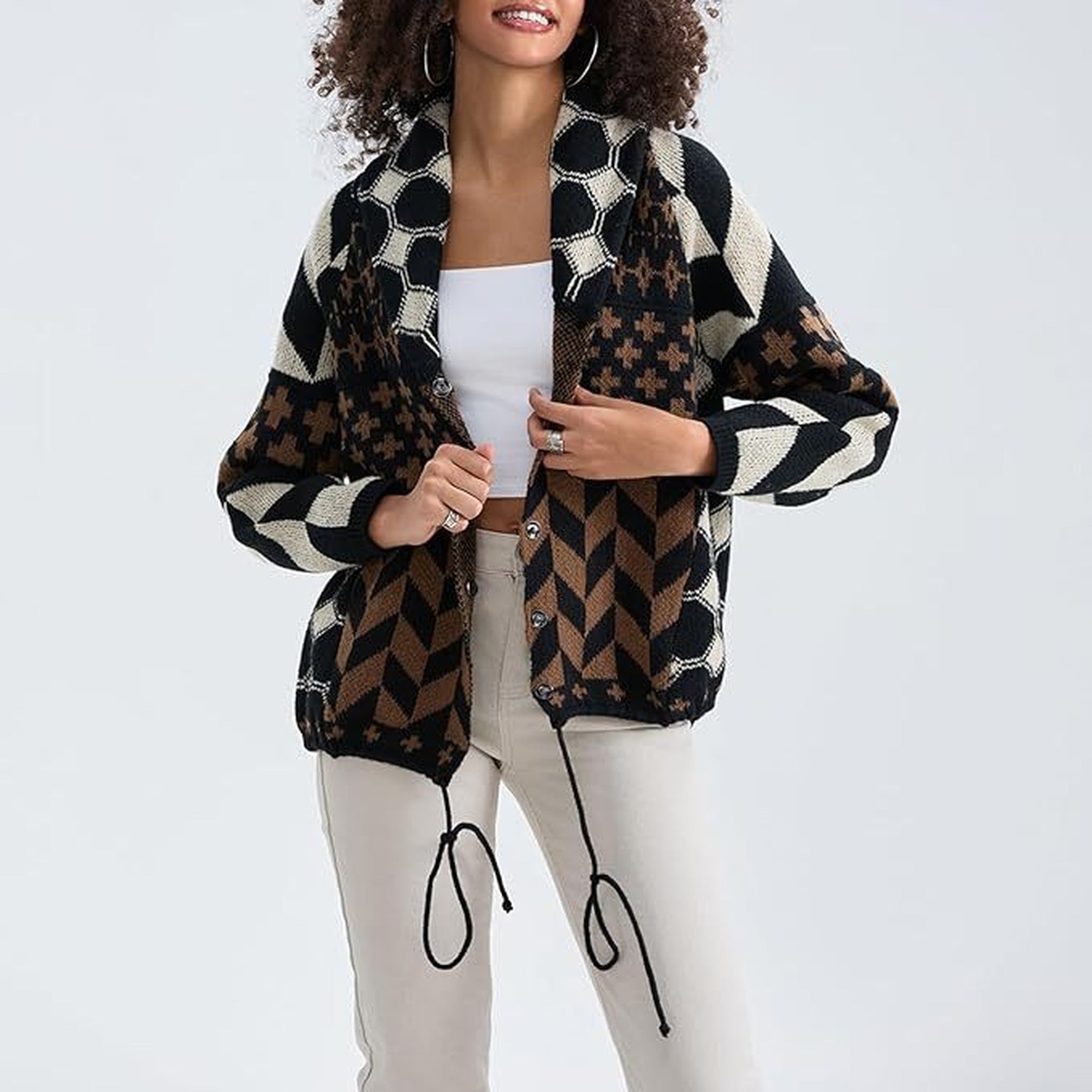Georgia | Elegant Cardigan - Black