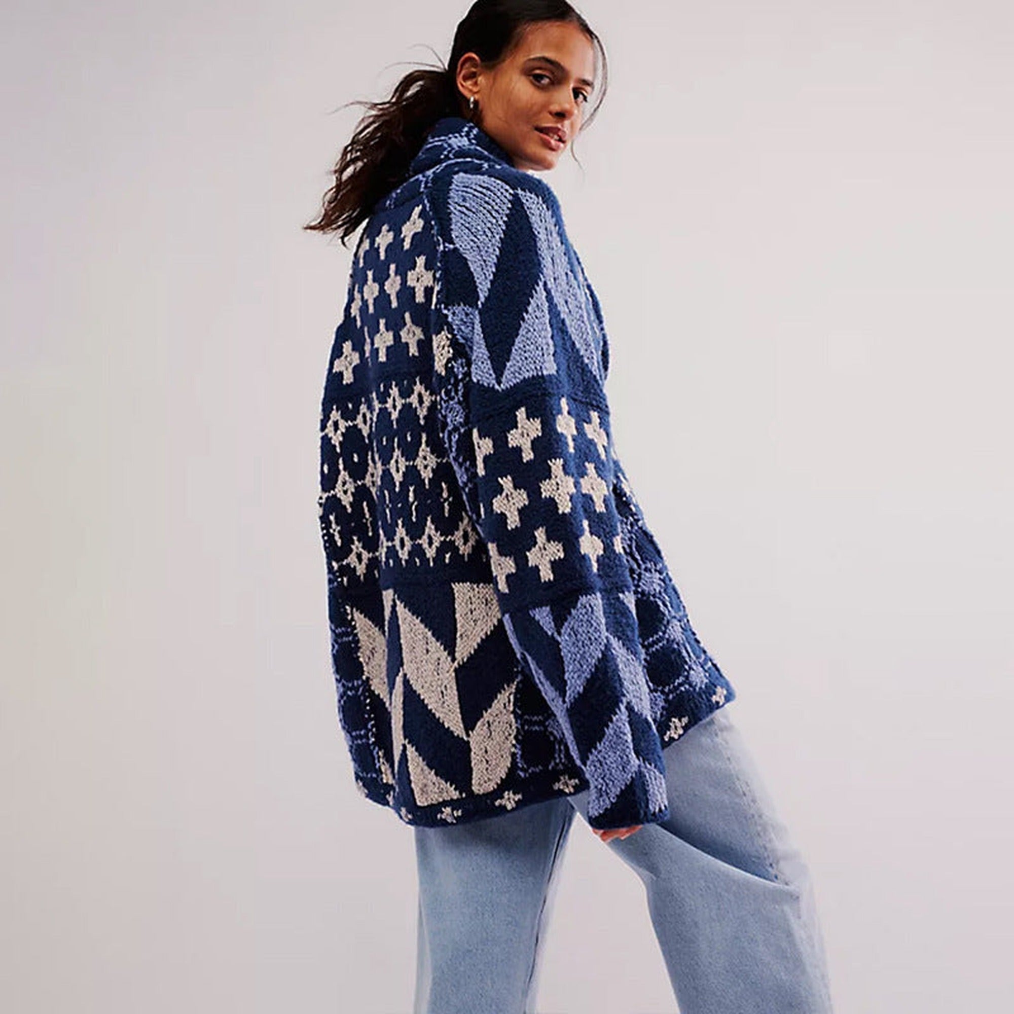 Georgia | Elegant Cardigan - Blue