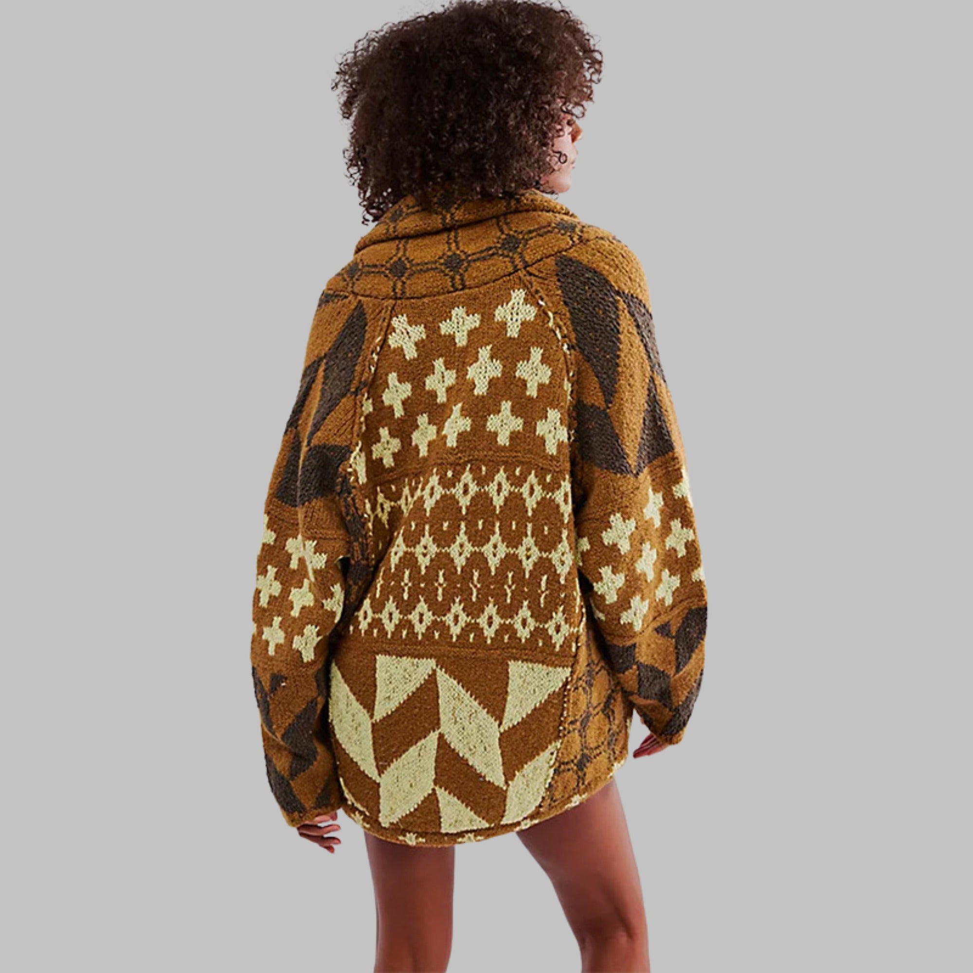 Georgia | Elegant Cardigan - Brown