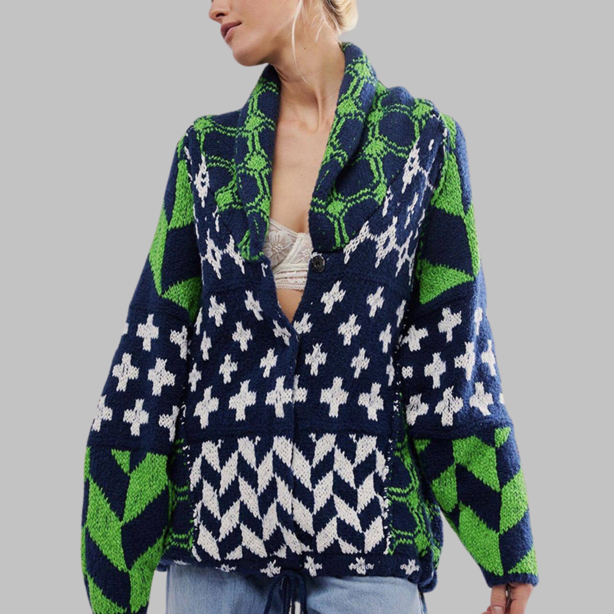 Georgia | Elegant Cardigan - Green