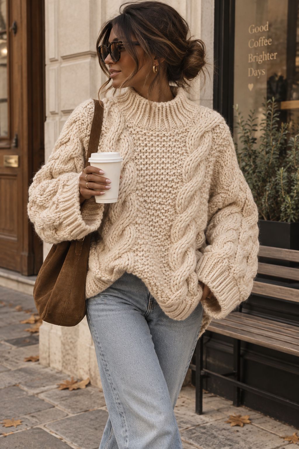Adele | Evangeline Chunky Knit Sweater — Oversized Cozy Fit