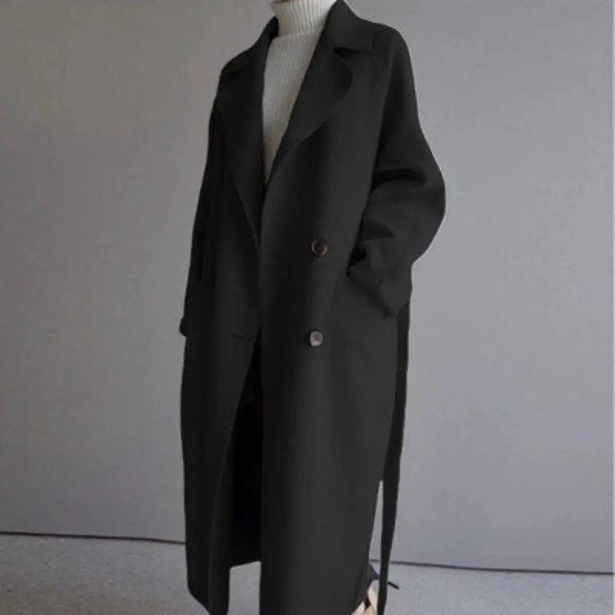 Kendra | Chic Long Coat - Black