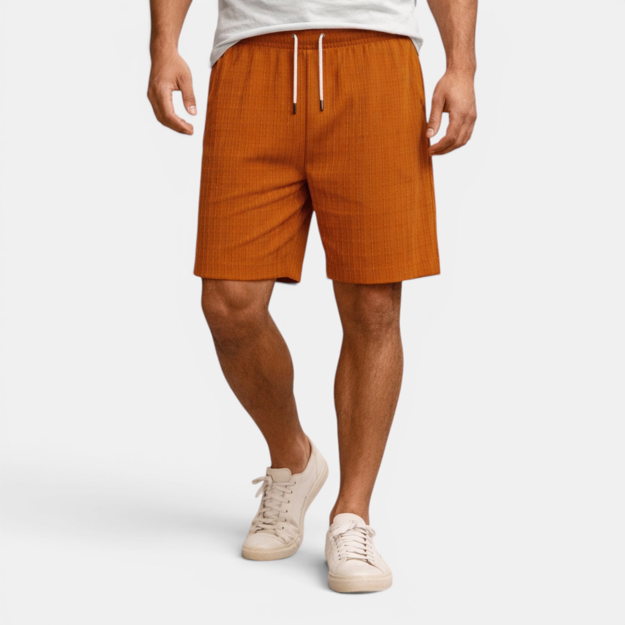 Ellmont London | Men's Breathable Casual Linen Summer Shorts Regular Fit