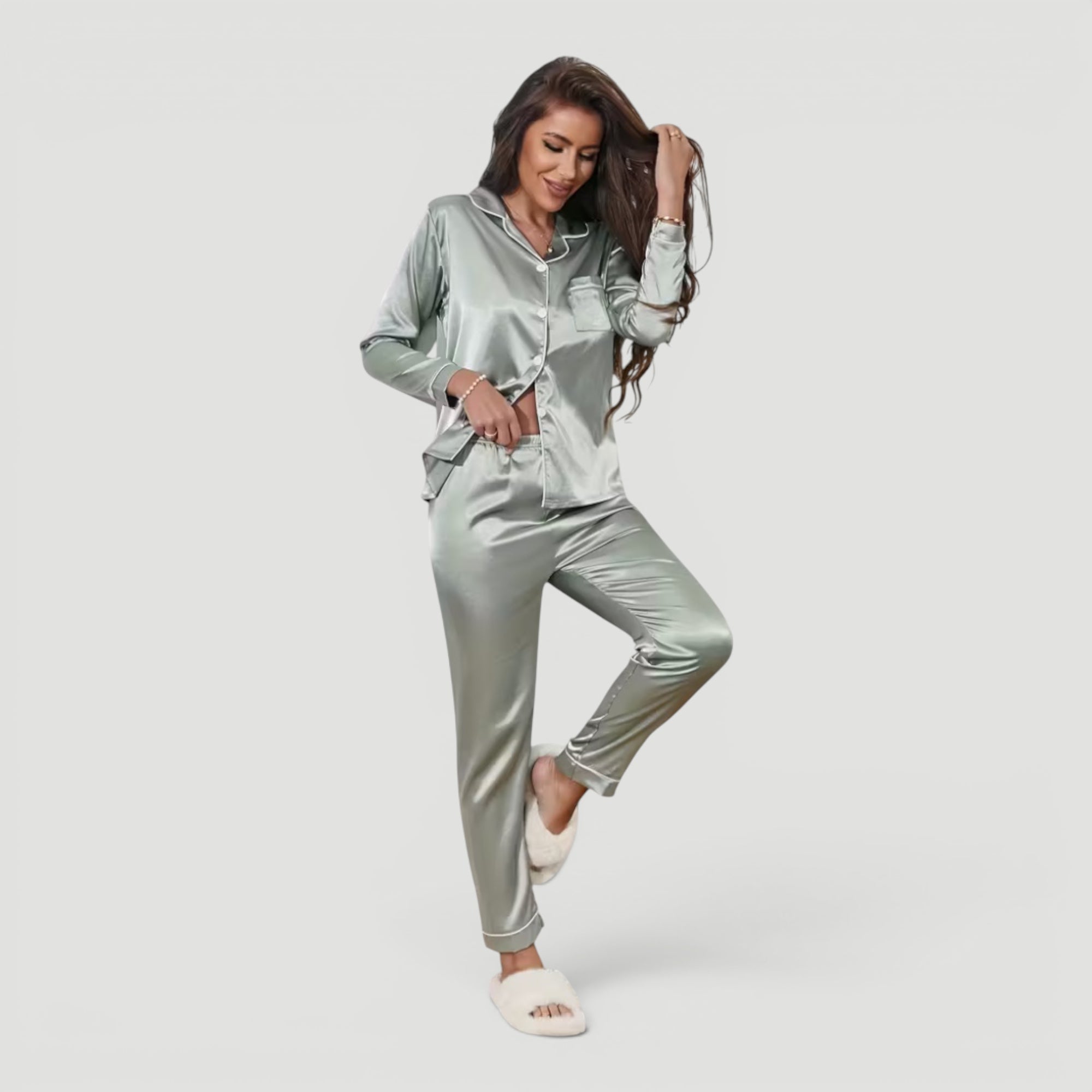 Ellmont London | Women’s Elegant Two Piece Pajama Lounge Set