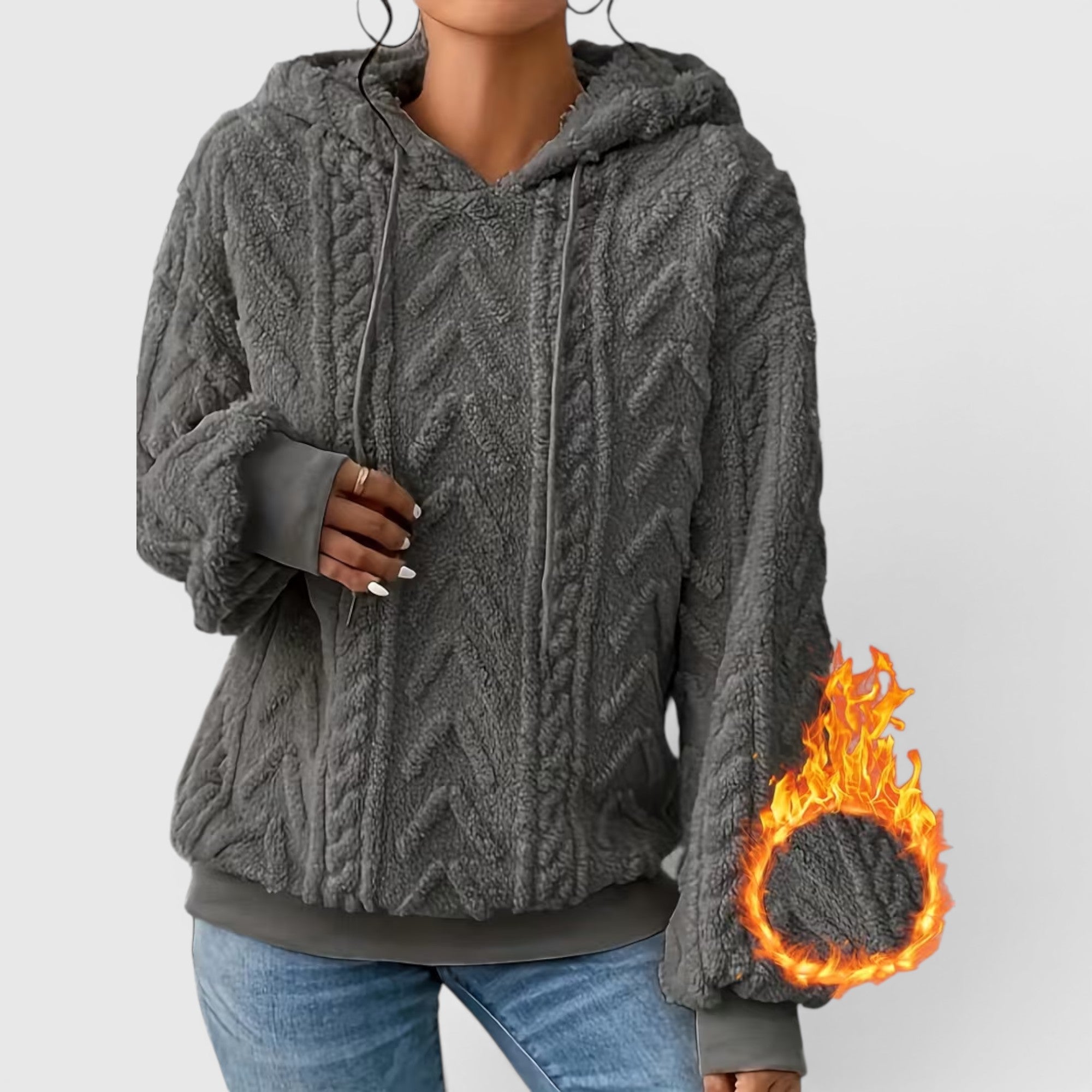 Ellmont London | Women's Casual Hooded Sweatshirt Loose Fit Everyday Pullover