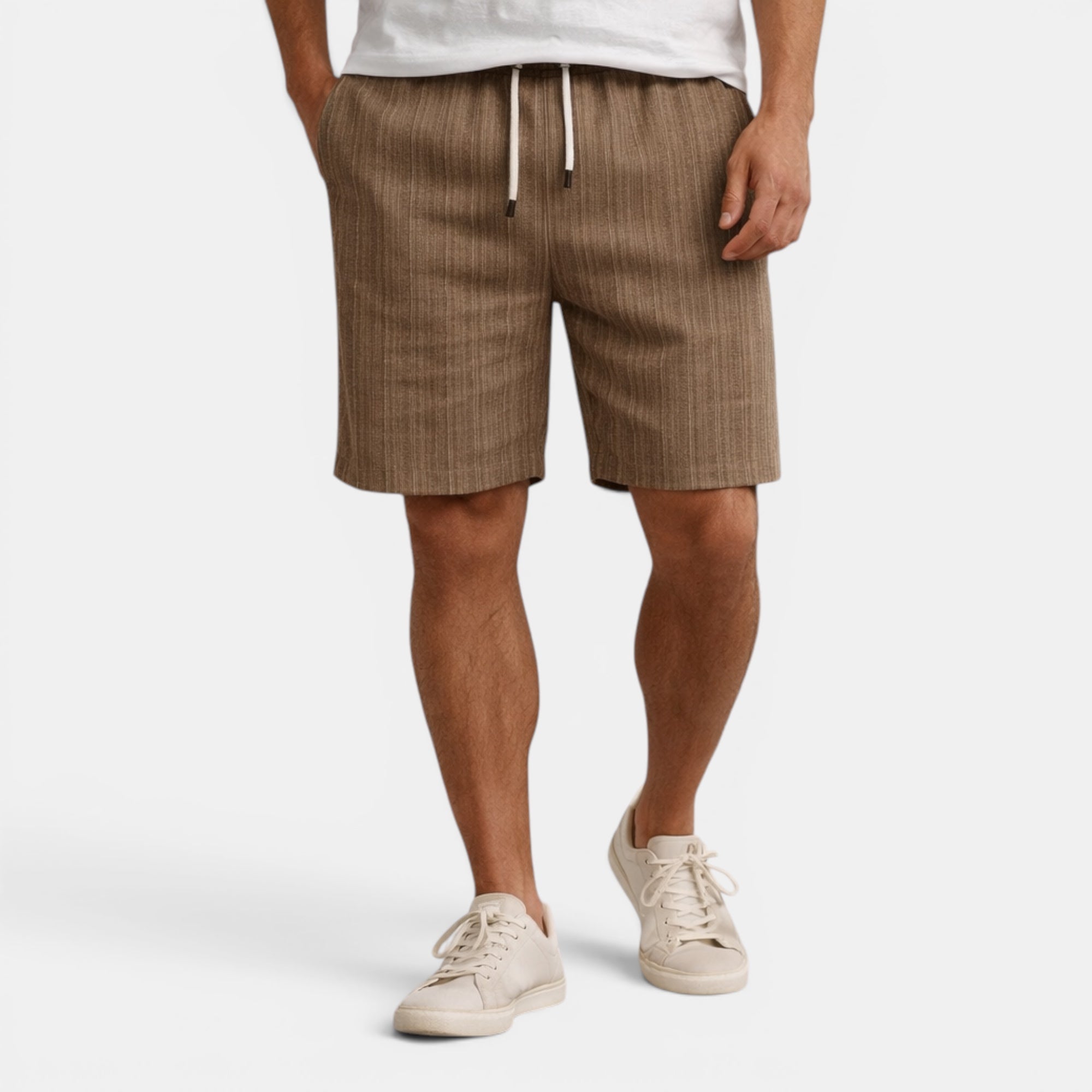 Ellmont London | Men's Breathable Casual Linen Summer Shorts Regular Fit