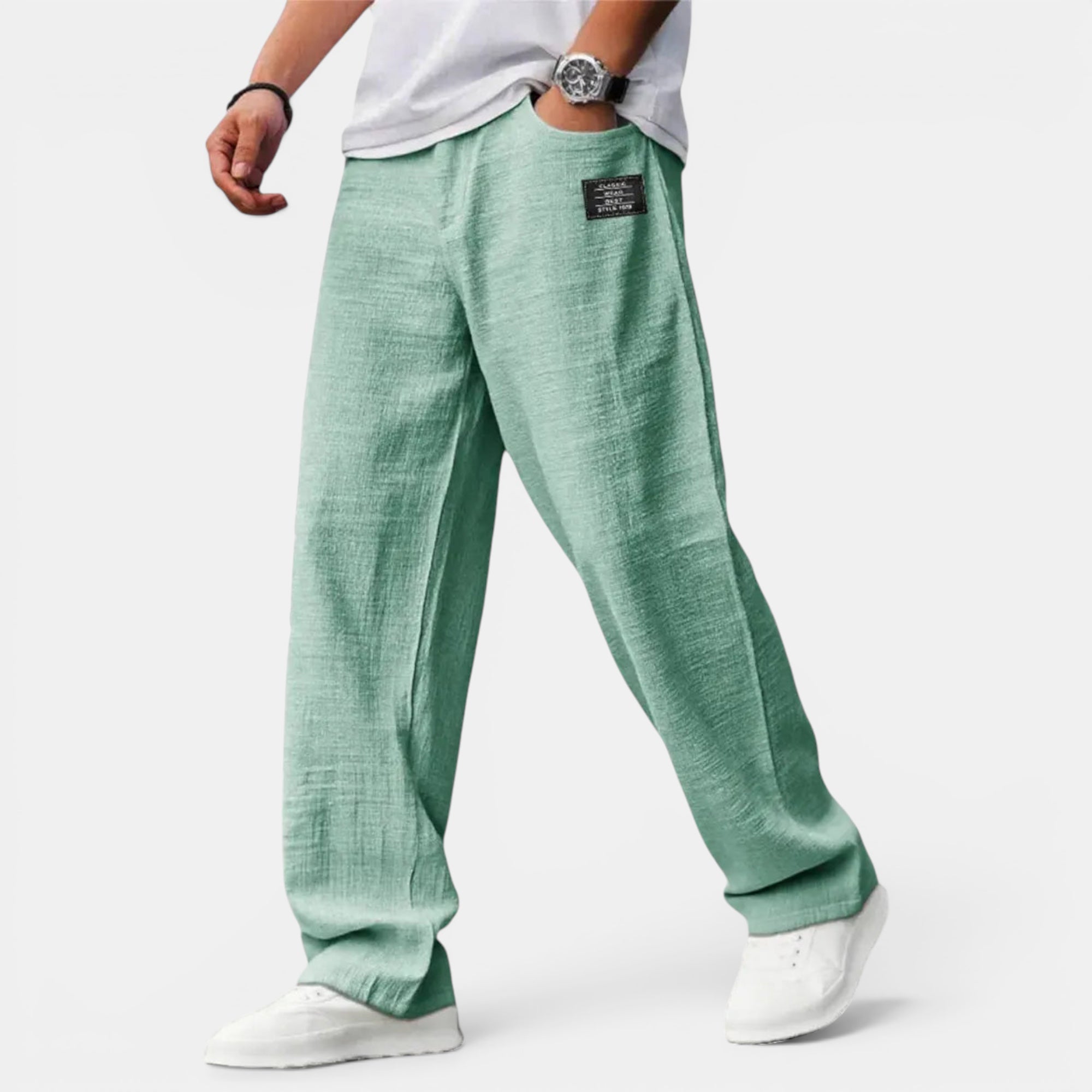 Ellmont London | Men's Relaxed Wide Leg Fit Summer Linen Palazzo Pants