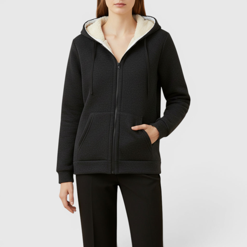 Ellmont London | Women's Hooded Lined Hoodie Everyday Warm Casual Jacket
