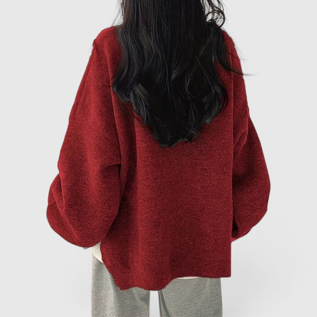 Iris | Women's Crewneck Sweater Long Sleeve Casual Knit Fall Winter Top
