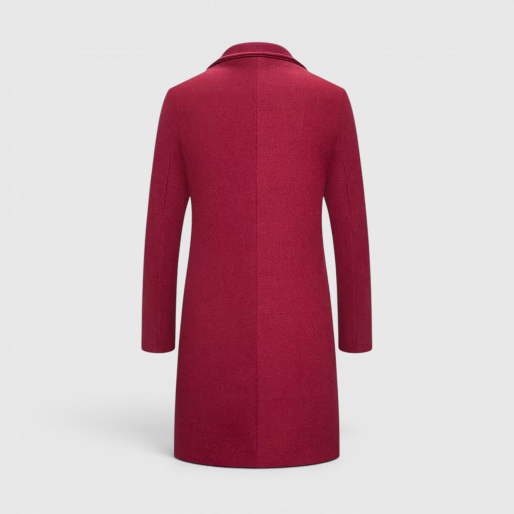 Ellmont London | Men's Trench Coat Single-Breasted Long Winter Overcoat