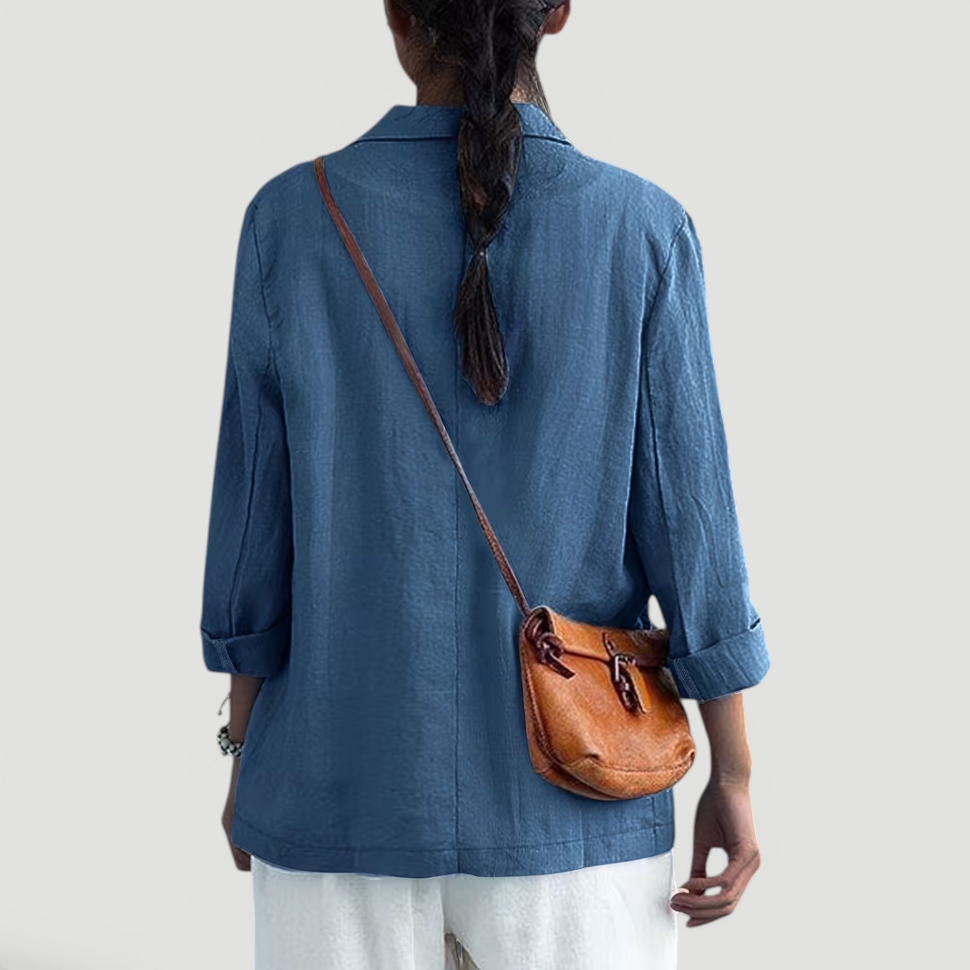 Ellmont London | Women's Summer 2 Button Blazer Jacket with Pockets