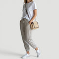 Ellmont London | Women's Lightweight Holiday Trousers Relaxed Wide summer Leg Fit