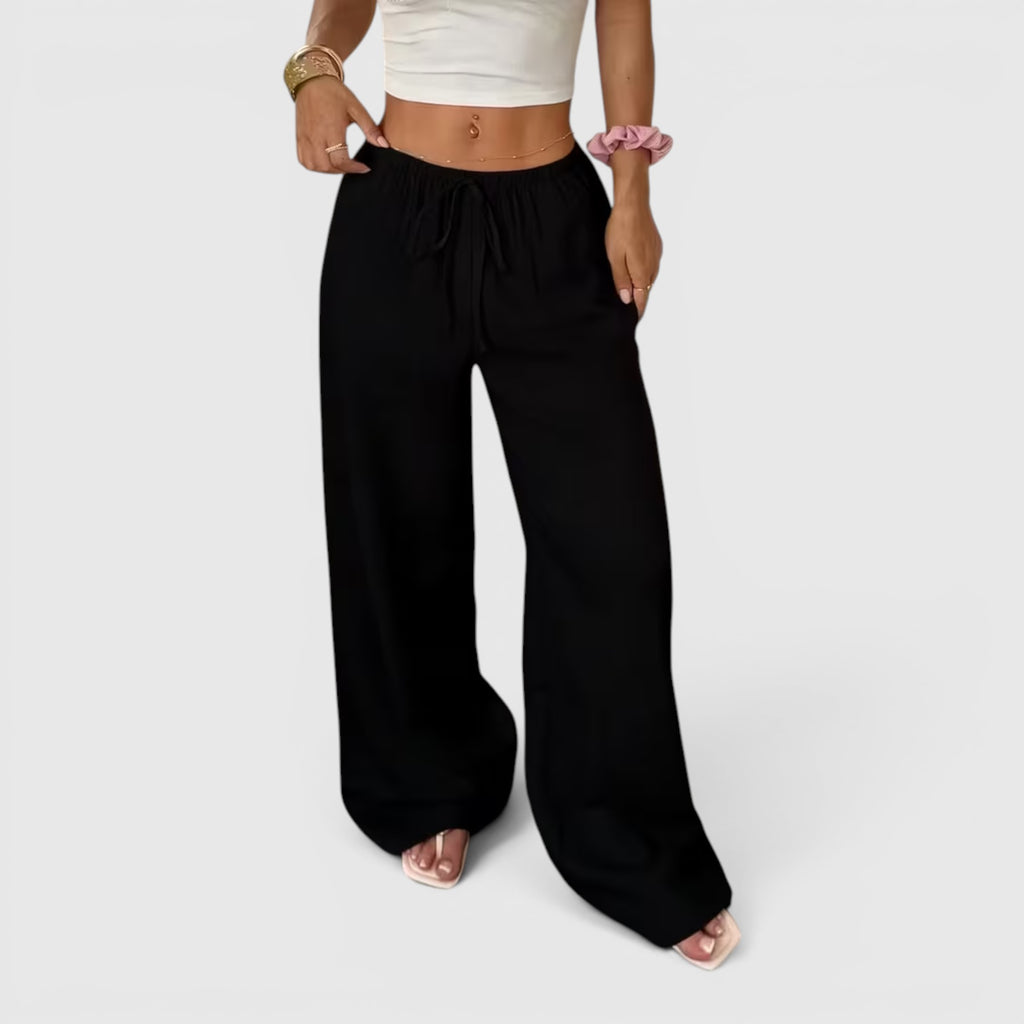 Greta | Women's Loose Straight Leg Trouser Set Lightweight Casual Outfit