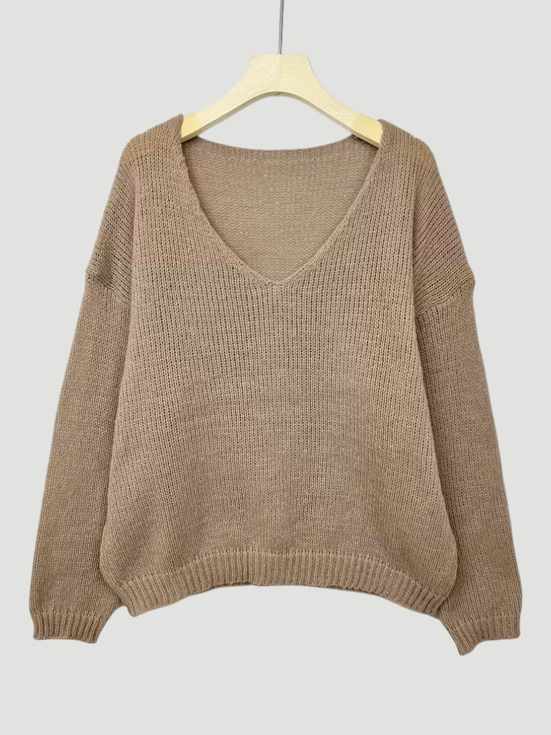 Ellmont London | Women’s Comfortable V-Neck Sweater Everyday
