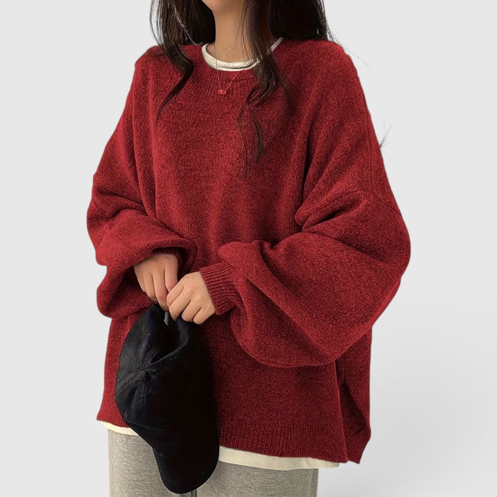 Iris | Women's Crewneck Sweater Long Sleeve Casual Knit Fall Winter Top