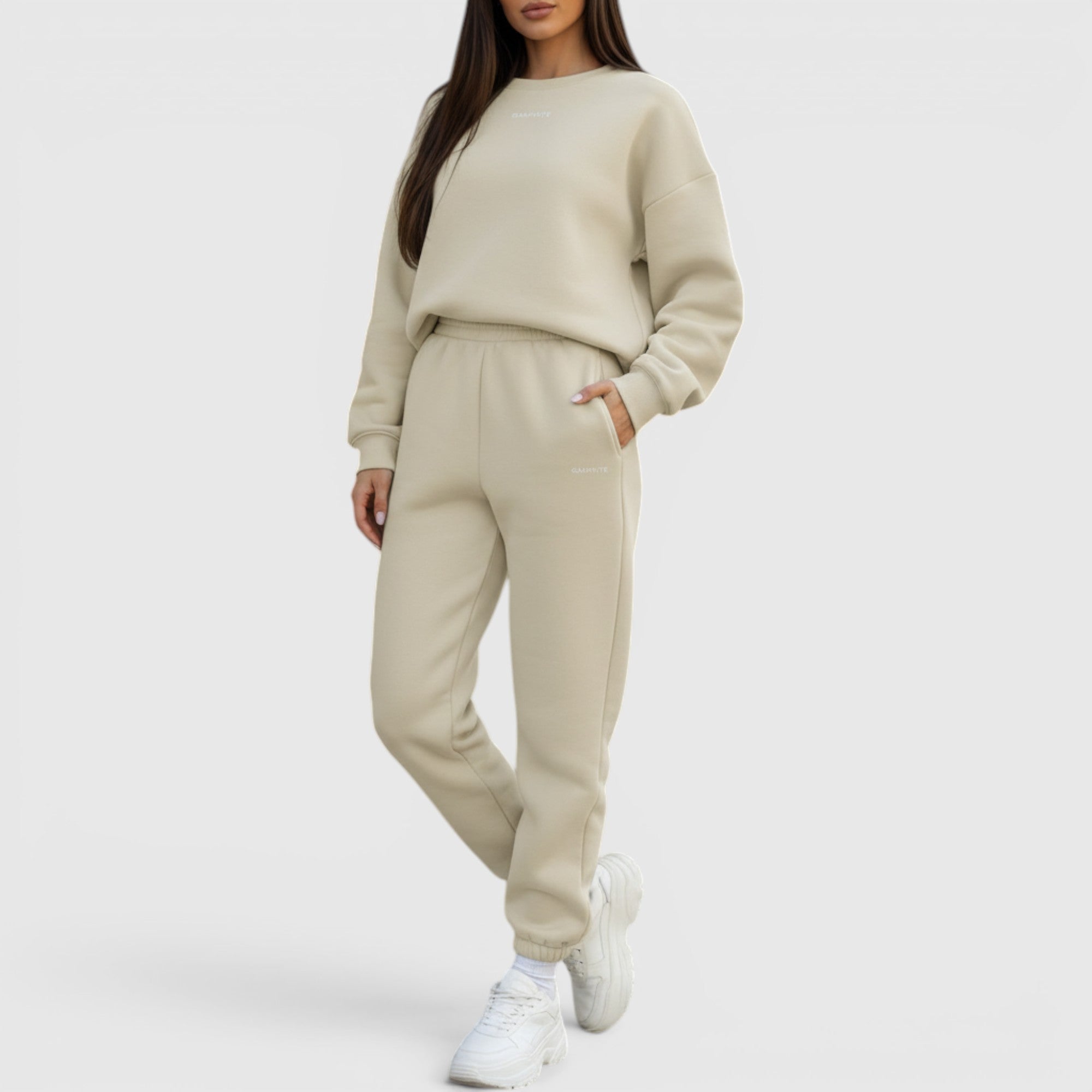 Hazel | Women's Loose Fit Embroidered Tracksuit Two-Piece Lounge Set