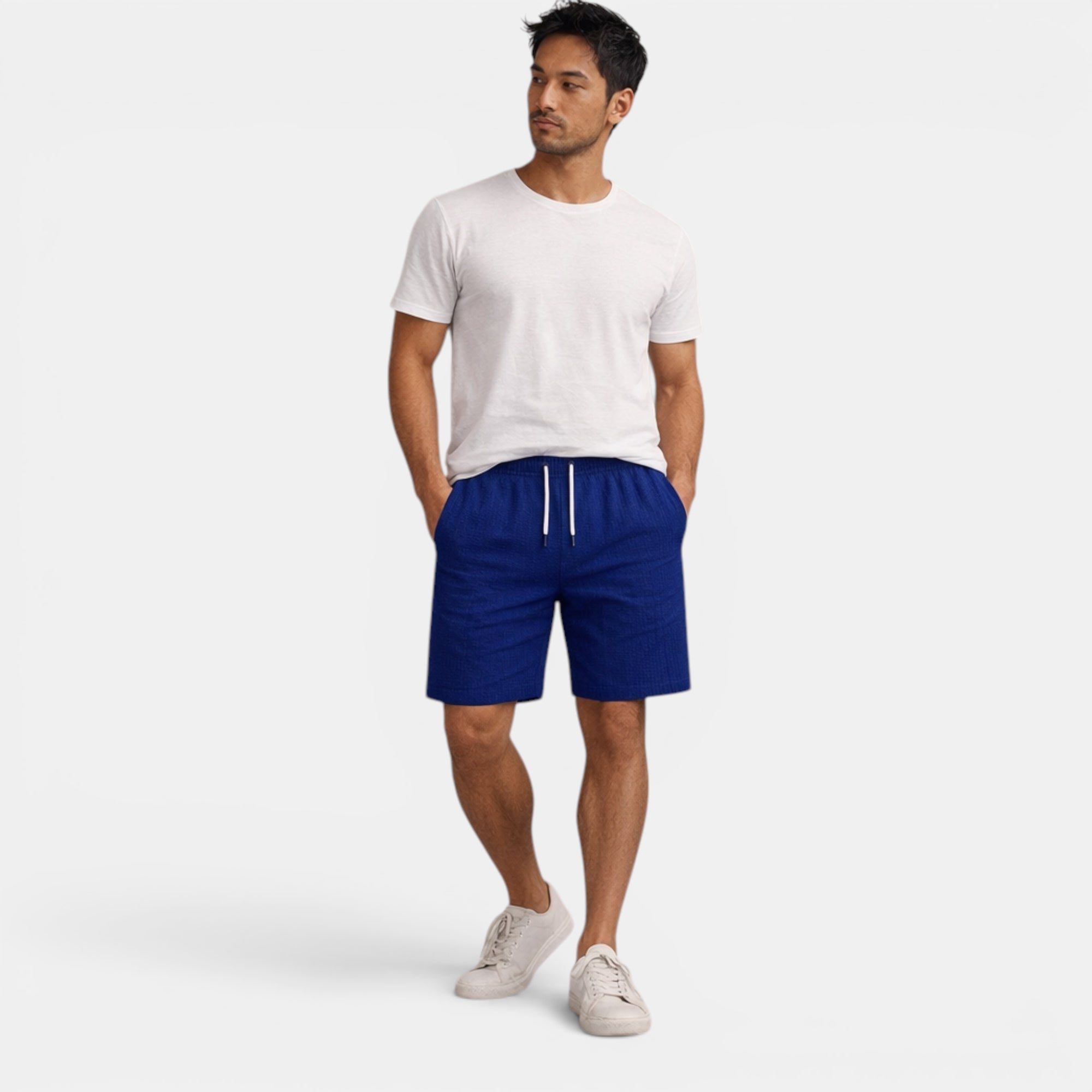 Ellmont London | Men's Breathable Casual Linen Summer Shorts Regular Fit