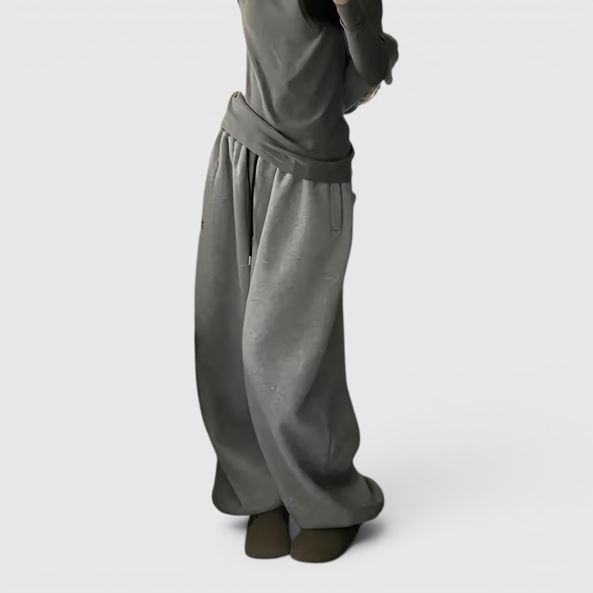 Fern | Women's Casual Wide Leg Elastic Waist Pants Everyday Lounge Wear