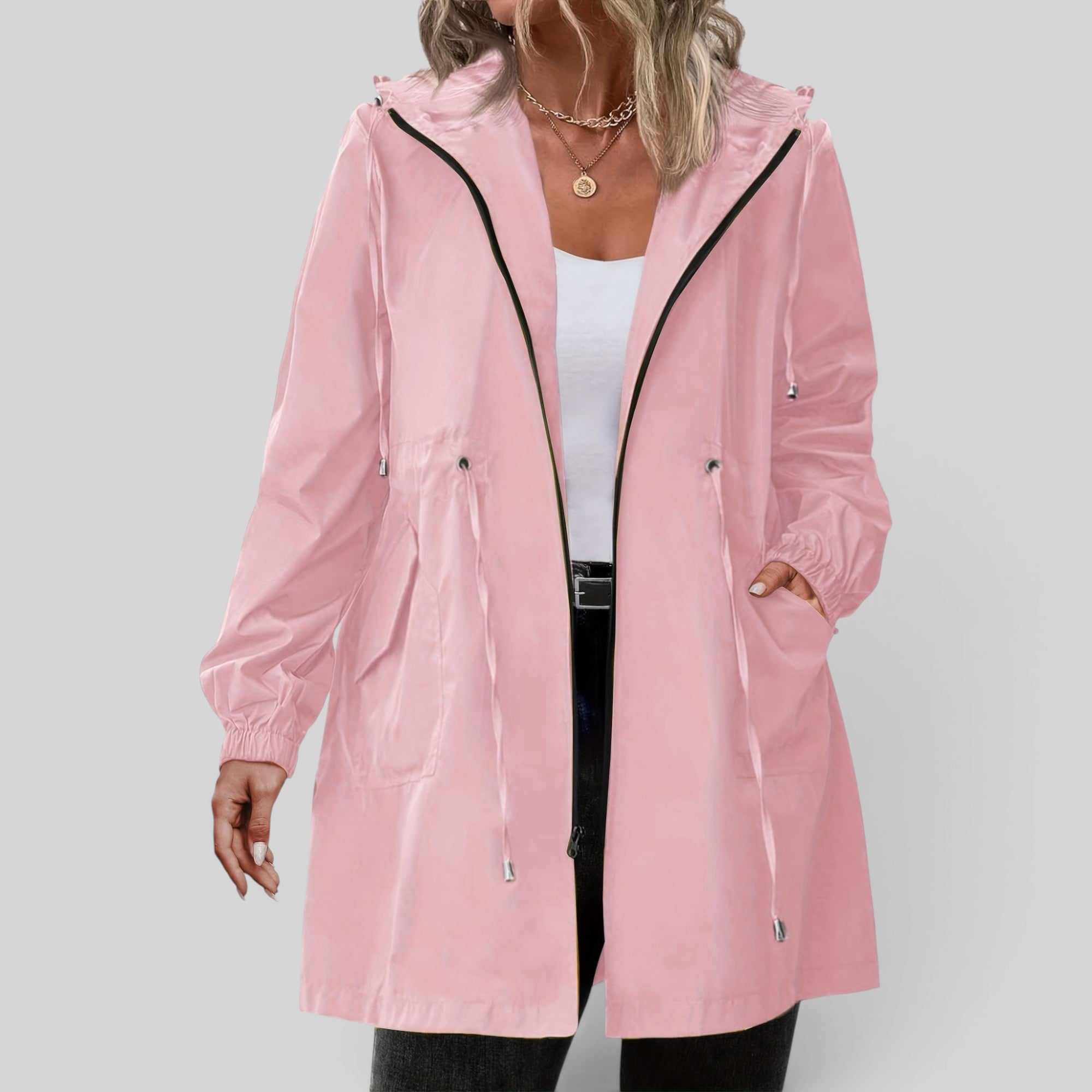 Ellmont London | Women's Waterproof Trench Coat Full Zip Outdoor Rain Jacket