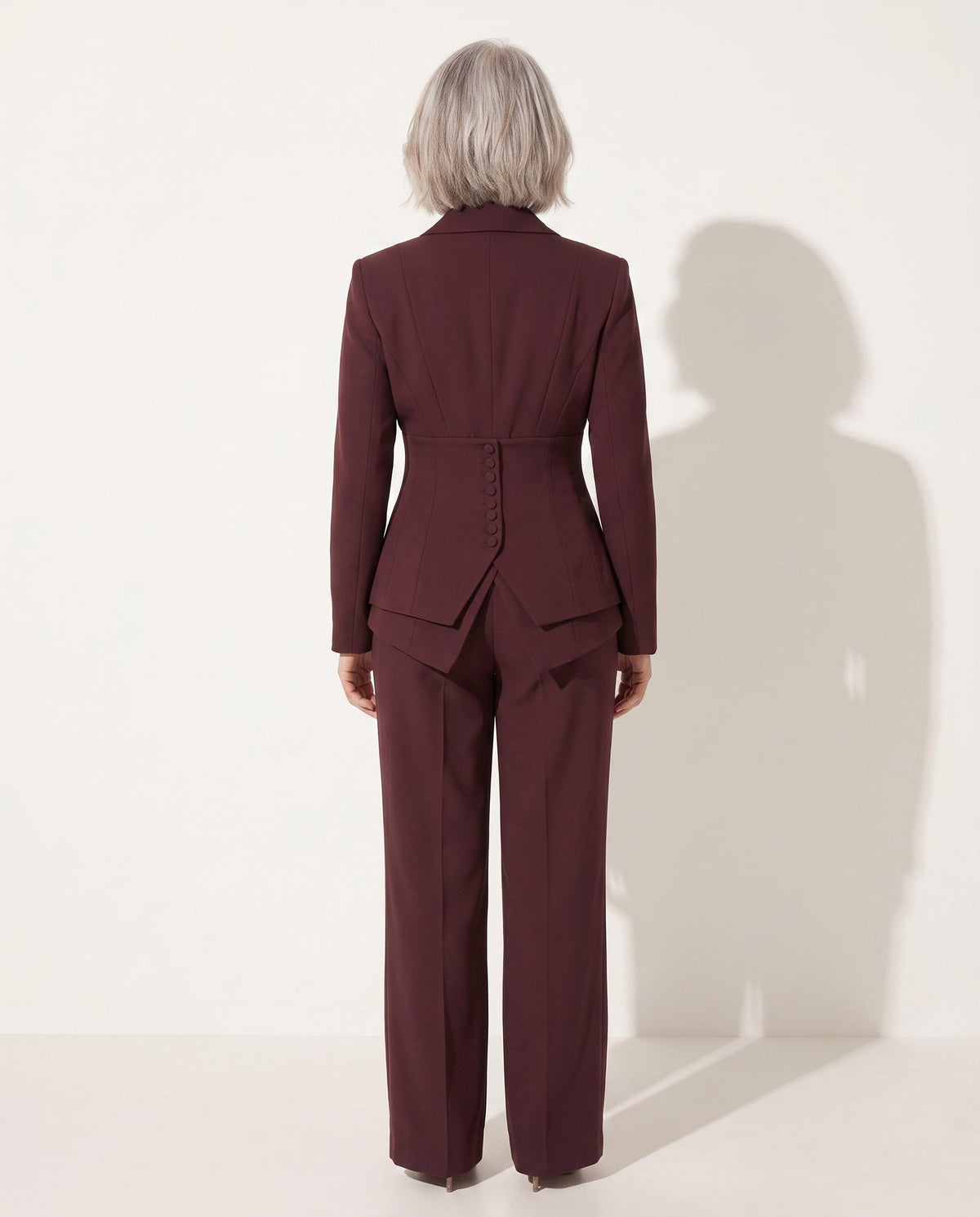 Women's Wide Leg Trousers and Blazer Suit Set