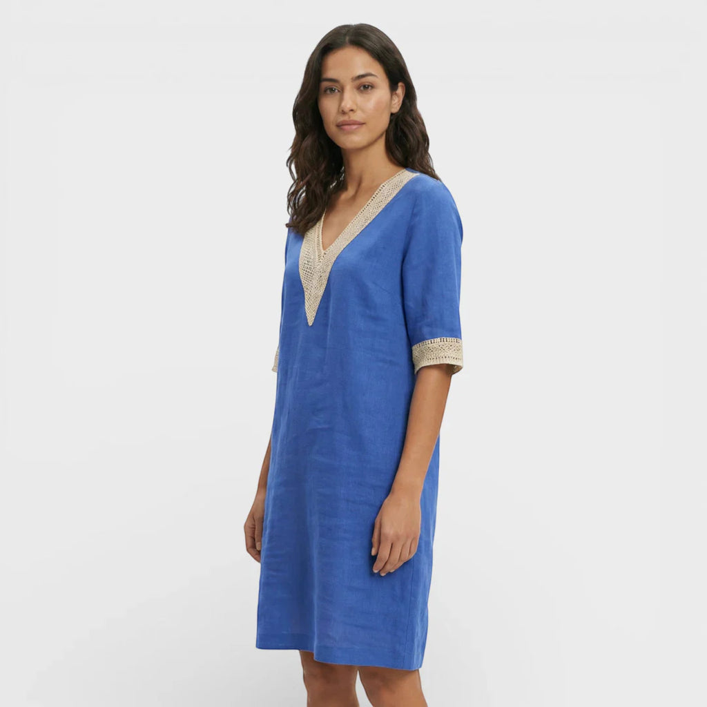 Ellmont London | Women's Casual Linen Mini Dress – Lightweight Comfort