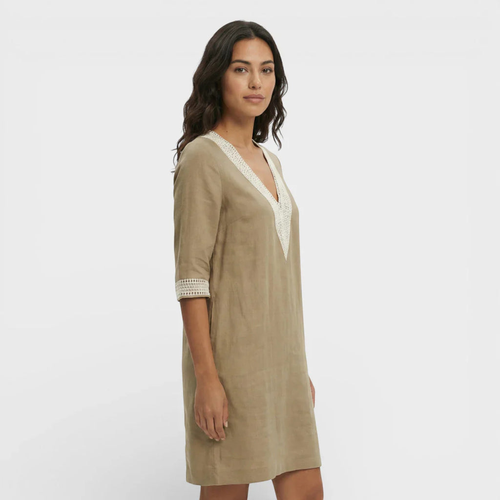 Ellmont London | Women's Casual Linen Mini Dress – Lightweight Comfort
