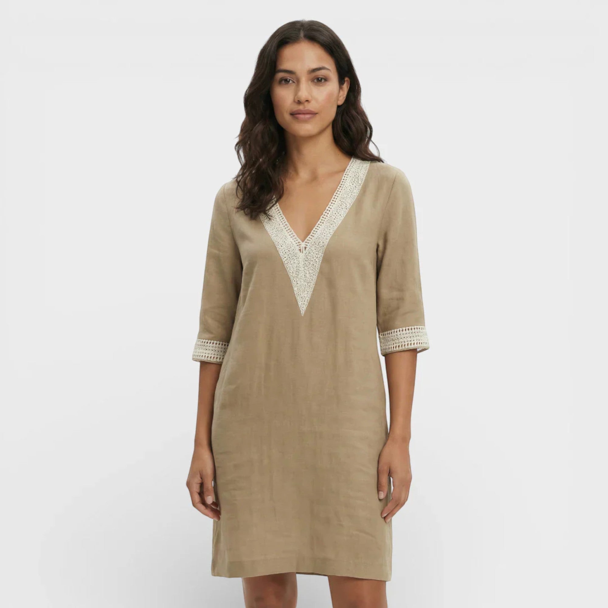 Ellmont London | Women's Casual Linen Mini Dress – Lightweight Comfort