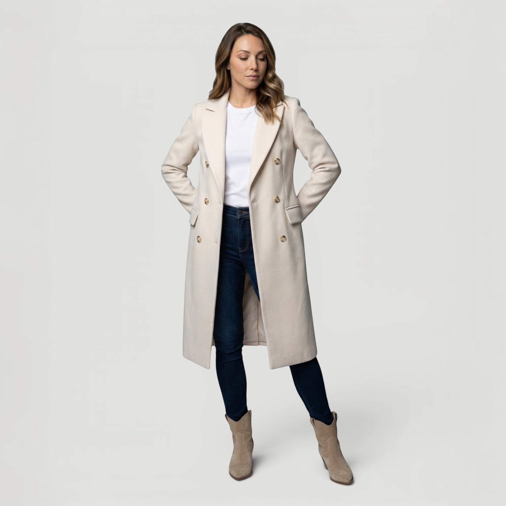 Ellmont London | Women’s Minimalist Double-Breasted Jacket Everyday Wear