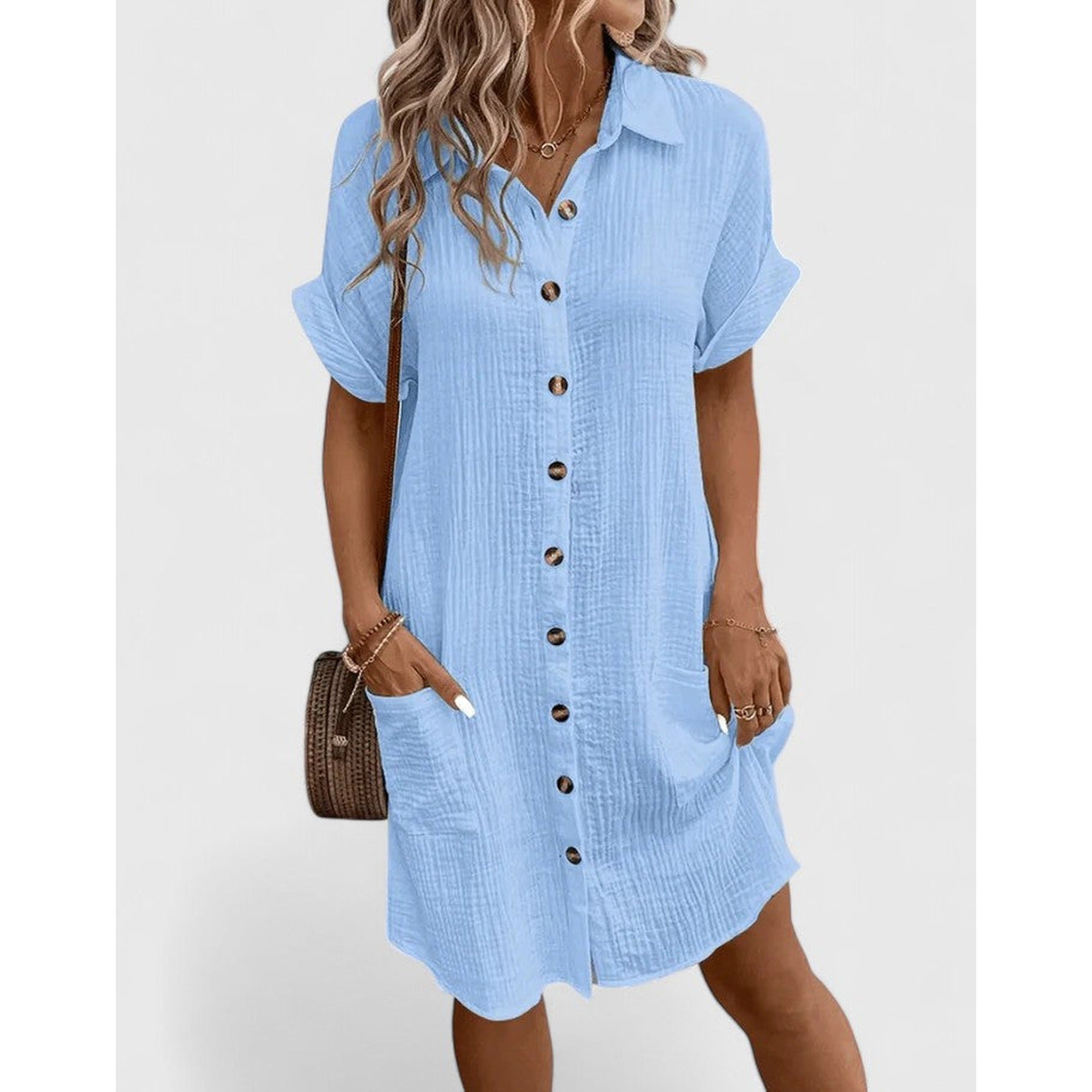 Cecilia | Sophisticated Midi Dress - Blue
