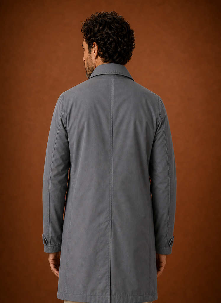 Adam | Men's Classic Trench Coat Lightweight Water-Resistant Jacket