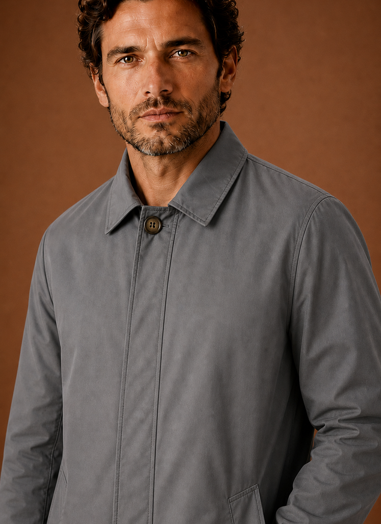 Adam | Men's Classic Trench Coat Lightweight Water-Resistant Jacket