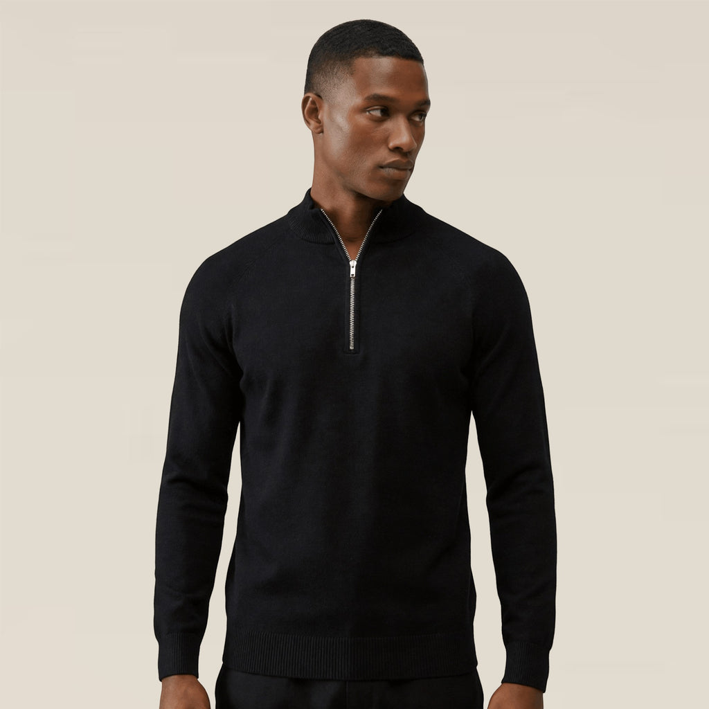 Ellmont London | Men's Quarter Zip Knit Sweater Lightweight Travel Layer