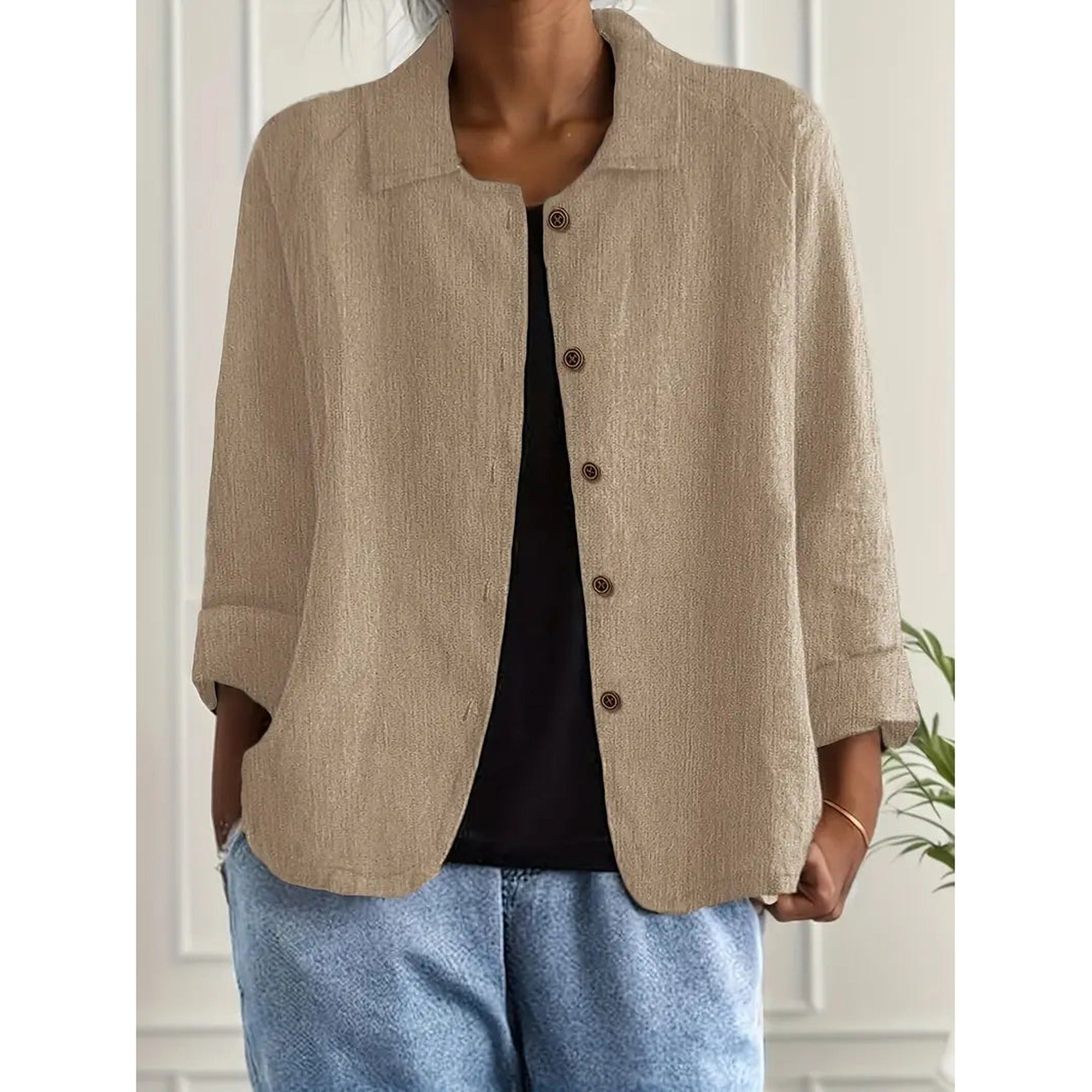 Sofia | Classic Lightweight Everyday Top - Beige