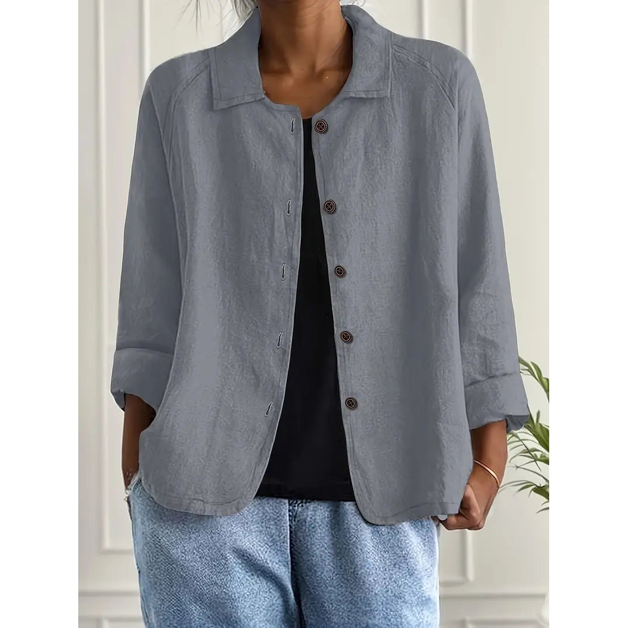 Sofia | Classic Lightweight Everyday Top - Gray