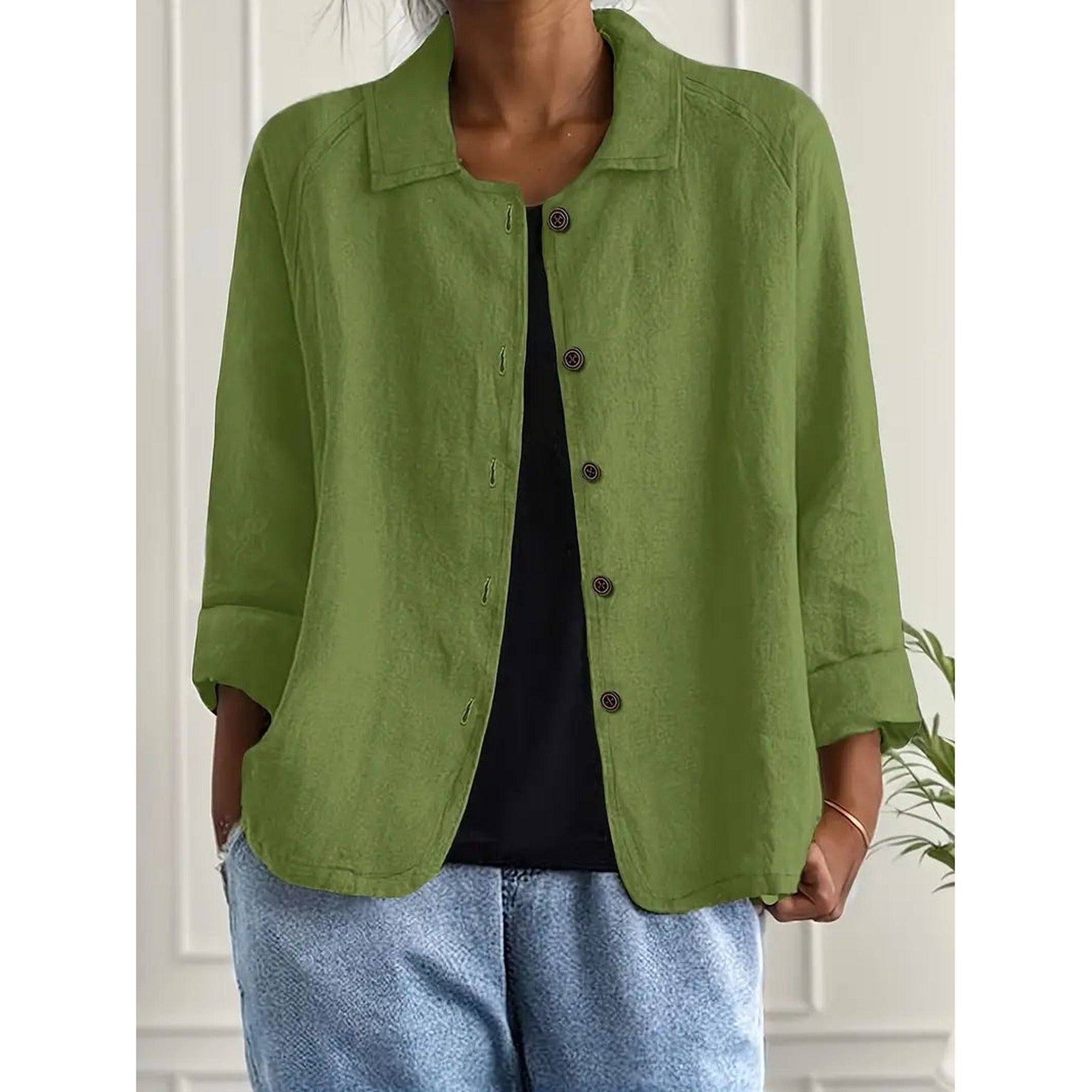 Sofia | Classic Lightweight Everyday Top - Green