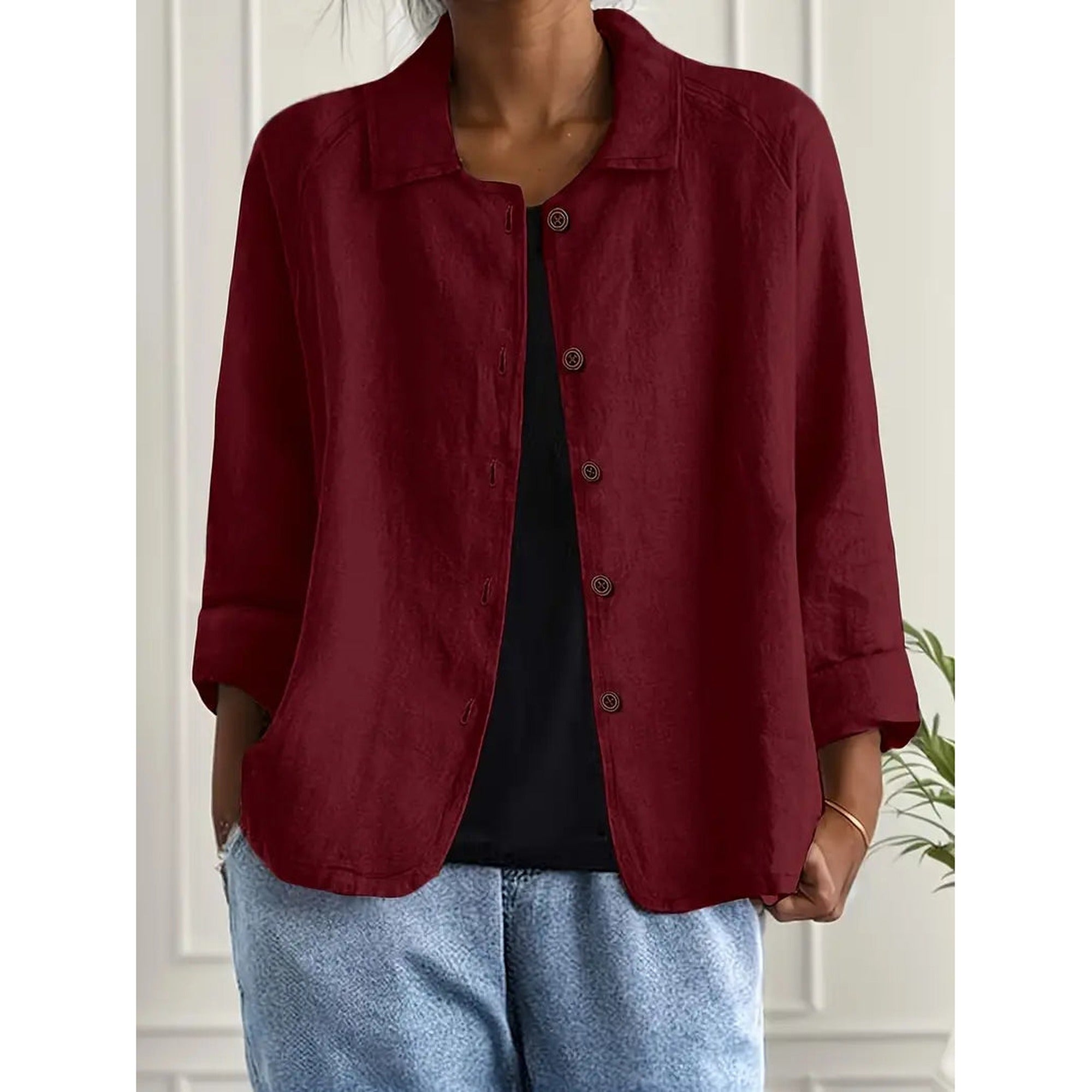 Sofia | Classic Lightweight Everyday Top - Red