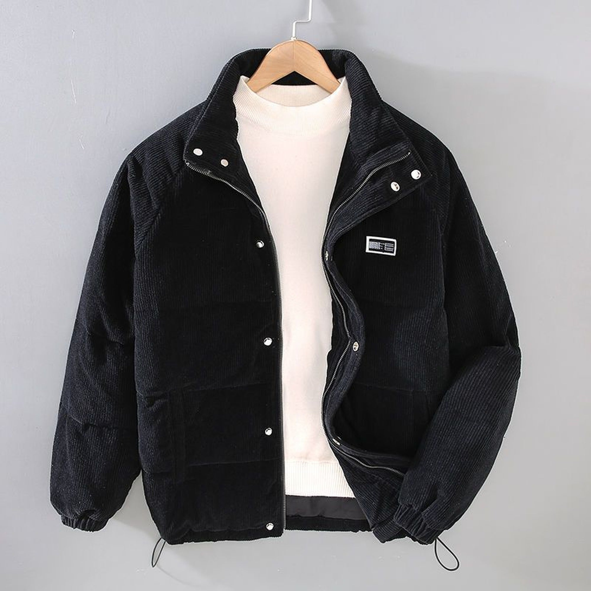 Toby 2 | Men's Corduroy Puffer Jacket - Black