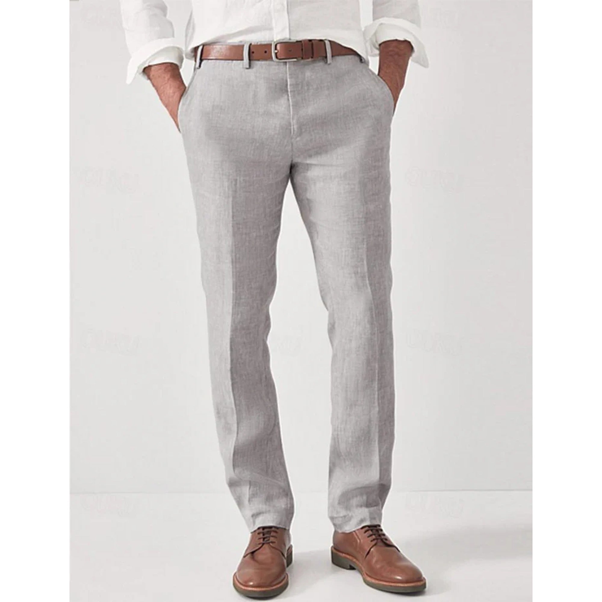 Amelia 2 | Heren Broek Ademend Regular Fit Casual - Lichtgrijs